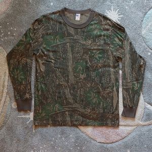 Vintage Trebark camouflage long-sleeve shirt with pocket